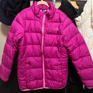 Girls north face pink winter jacket size 10
